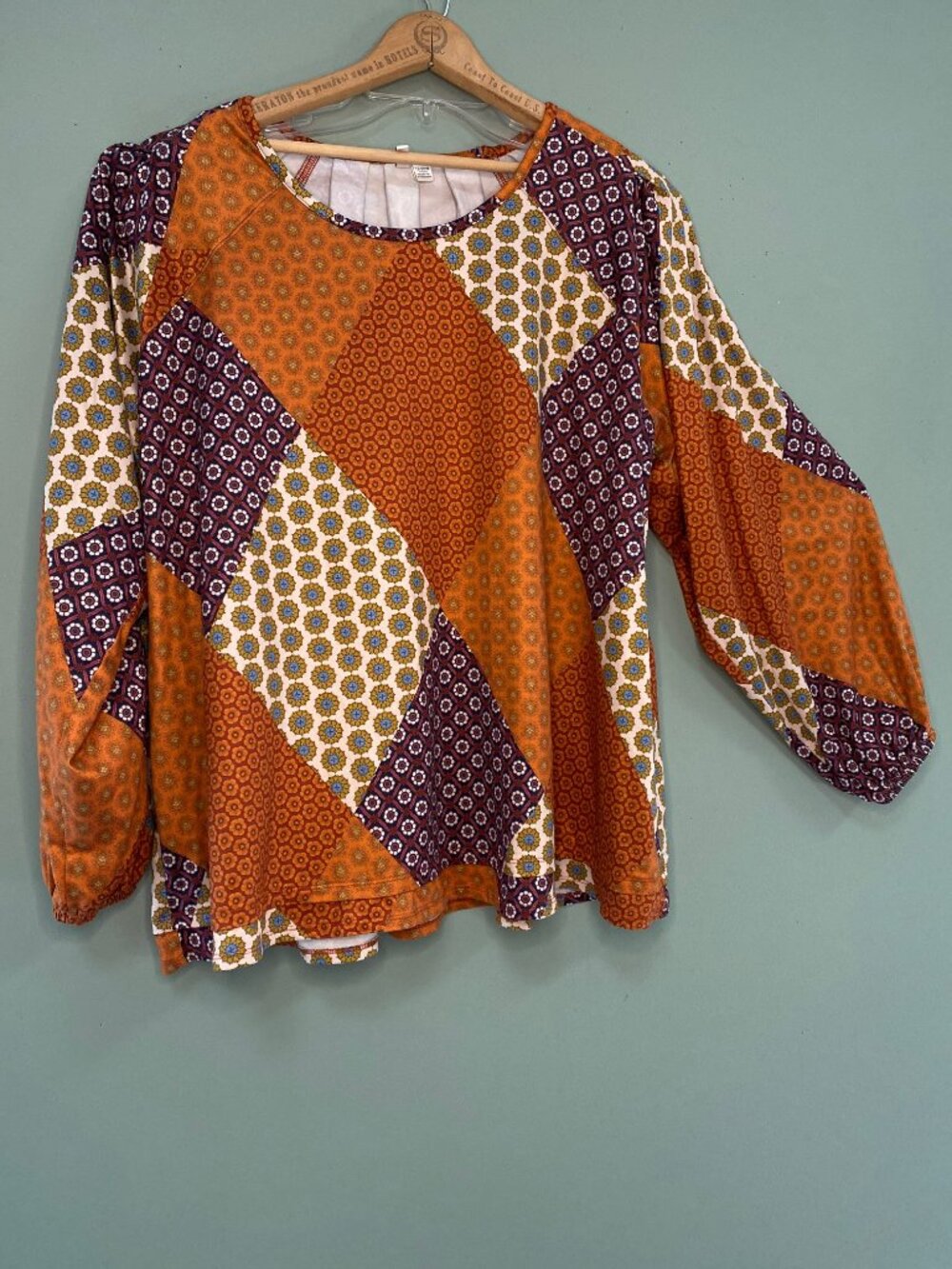 Cato Patch Work Fall Festival Top Size 18/20 New Never worn Long Sleeve